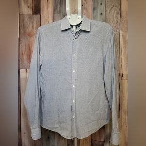 Vince Men’s blue and white check shirt - m